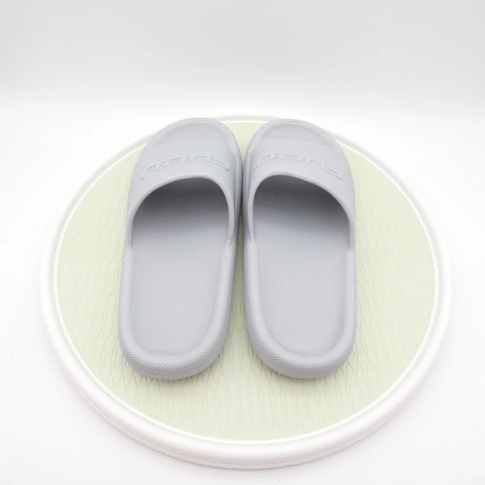 Fubu Plush Comfort Mens US 13 Slide Sandals Light Gray Slip On Open Toe Casual - Picture 5 of 8
